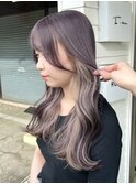 インナーカラー/パープルカラー/ホワイトカラー/ブリーチ/20代