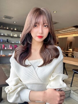 ロンド ラマ 岐阜(Lond bla-ma) 大人韓国くびれヘア/顔周りレイヤー/ベージュ