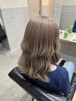 ボアップ 新居浜店(boappu) #ミルクティーベージュ#ブリーチ#カラー