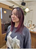くびれヘアボブ/ピンクインナーカラー/ハイライトカラー/恵比寿