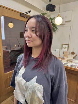 シエン 恵比寿(CIEN) くびれヘアボブ/ピンクインナーカラー/ハイライトカラー/恵比寿