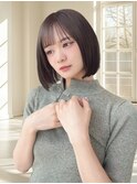 韓国ボブ☆流れる顔周りで丸顔カバーが叶います☆