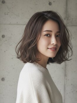 ゴットイズム(GOTTO ISM)の写真/朝のセットが簡単になる、再現性抜群のナチュラルパーマ♪ダメージを抑えた仕上がりで、ツヤ感もUP☆