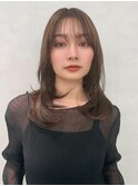 イメチェン/似合わせカット/フルバング/レッドブラウン/中野