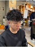 前髪短めスペインカール