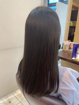 髪質改善/顔周りレイヤーカット/グレージュ[千葉/千葉駅]