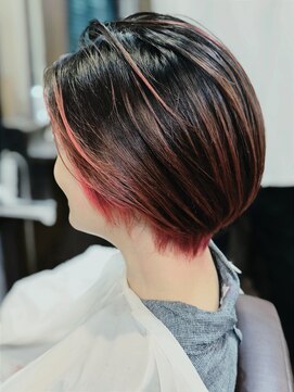 【Anne】ショート女子個性派カラーパッションレッド【LADIES】