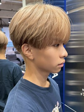 サンクマーケット 渋谷(cinq MARKET) 渋谷メンズカラーミルクティーベージュブラウンブリーチカラー◆