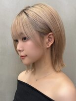 ロンドルーチェ 心斎橋(Lond luce)&nbsp;ダークアッシュ/ミディアムレイヤーカット［髪質改善/縮毛矯正］