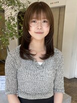 ヘアーアイスカルテット(HAIR ICI QUARTET)&nbsp;春の大人ロングレイヤー◎透明感ベージュで小顔美人