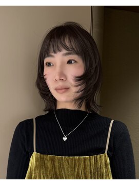 メゾンマイル 恵比寿(maison mile) 顔周りレイヤー×グレージュカラー[恵比寿/レイヤーカット]