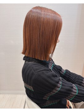 コーエン(cowen) 大人かわいい☆シャープにおさまる切りっぱなしボブ♪春カラー