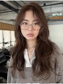 【蔵人】レイヤーカットミディアムレイヤーオリーブベージュ