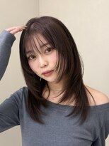 オーラ オモテサンドウ(Aura omotesando)&nbsp;小顔見えハッシュレイヤー×ラベンダーブラウン