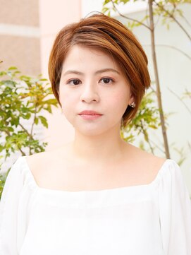 ウェーヴ 浜松小豆餅店(wave) 〈wave小豆餅店〉ベビーバングショコラベージュかきあげスタイル