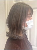【神田安優奈】アッシュベージュの切りっぱなしボブ