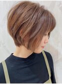 大人女子向け横顔美シルエットショート
