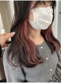 クリアピンクのイヤリングカラー
