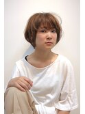 ショコラアッシュヘルシースタイル小顔ふんわりパーマ