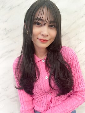 ソワリー 栄(THOiRY) THOiRY【女性らしい柔らかヘア】似合わせ小顔艶髪ゆる巻きロング