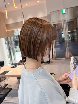 ガリカ 横浜(Gallica) 【後藤嵩広】透明感ナチュラルベージュx丸みのあるショートボブ