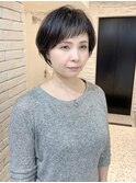 絶壁解消/ひし形/くびれ/大人ショートボブ/60代50代40