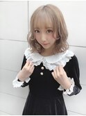 ふんわりボブ×ミルクティーベージュ【可愛いヘア専門店Lilme】