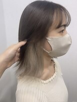 ラグナ(LAGUNA)&nbsp;【外ハネボブ×2ブリーチインナーカラー×ペールベージュ】