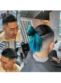 マンバンヘア×スキンフェード×オリジナルカラー