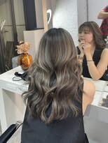 ブレンド 渋谷(BLend)&nbsp;マチルダボブ前髪ハイライトグレージュ