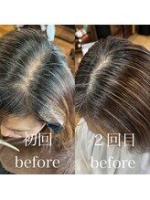 白髪が染まらないのに、伸びた時にも気にならないよう隠せるの？