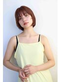 外はねボブ 透明感カラー 白髪ぼかし 名東区 大人女性