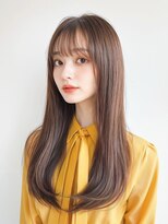 ルアナ(hair&make Luana)&nbsp;○ワンカールストレート × ピンクベージュ● ルアナ  相模大野