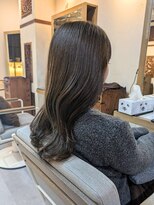 ヘアリゾート粋 ウナム 新宿東口店(enam)&nbsp;透明感シアーグレージュ/コテ巻きカール