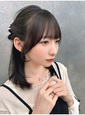 ナチュラルミディ/顔周りおくれ毛/レイヤー/20代/30代/名古屋/栄