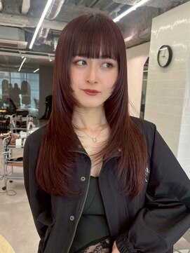 ベイルーム(BAYROOM by HONEY omotesando) イメチェンレイヤーカット美髪チェリーブラウン小顔髪質改善3