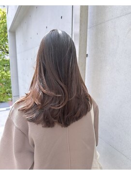 ディジョン 自由ヶ丘(Dijon) 韓国顔まわりレイヤーカットグレージュオリーブベージュブラウン