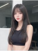 髪質改善艶髪愛され韓国風前髪カット 小顔梅田