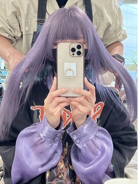 ジーナ 池袋(Zina) パープルカラー/パープル/ケアブリーチ/ダブルカラー/池袋美容院