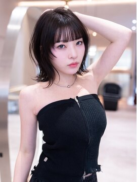 エースハバナ 渋谷(1 HAVANA) レイヤーカット/20代30代大人かわいい/オリーブグレージュ前髪