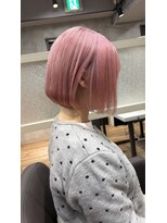 フォート(FORT)&nbsp;ダブルカラー　ピンク　ハイトーン　ボブ