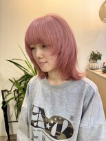 ムード(mood)&nbsp;ピンクカラー/ブリーチ/ダブルカラー/レイヤーカット/ハイトーン