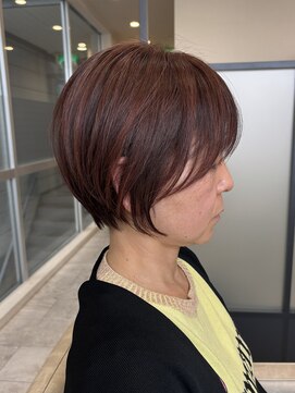 ブルーベイル(Blue Veil.) 20代30代大人可愛い小顔ショートボブ前下がりショートハイライト