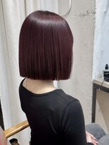 メイクス 町田(MAYKS)&nbsp;ワインレッド×切りっぱなしボブ