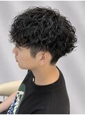 波巻きパーマ