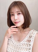20代30代40代◎ミルクブラウン夏大人可愛いワンカール前髪
