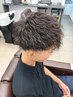 メンズカット+ツイスパ、波巻きパーマ