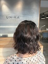 ユニカ(UNIKA)&nbsp;ハッシュカット/グレージュ/パーマヘア/北長瀬