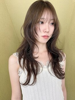 ローレン(LOREN)の写真/LORENで作る顔周りレイヤー［レイヤーカット/ボブ/韓国/縮毛矯正/インナーカラー/酸性ストレート]