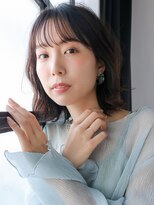 アイティー バイ アルバム 中野店(IT by ALBUM) シフォンベージュ_厚めバングローライトスリークボブ_7243